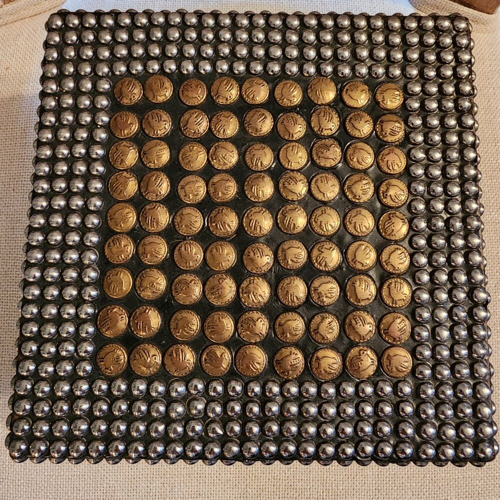 KIM SEYBERT BRASS AND NICKEL STUDDED BOX 6X6